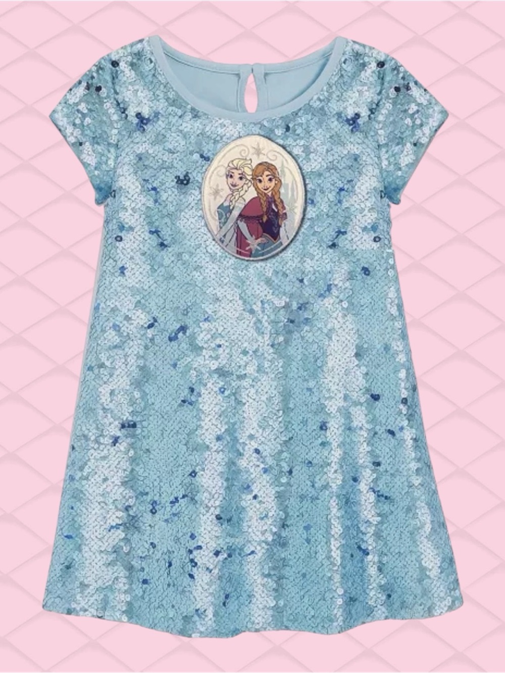 Disney Girls' Frozen Sequin Dress Blue 2T NWT